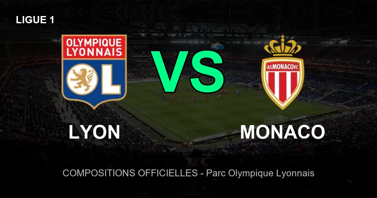 Compositions Officielles Lyon vs Monaco - Stade de France