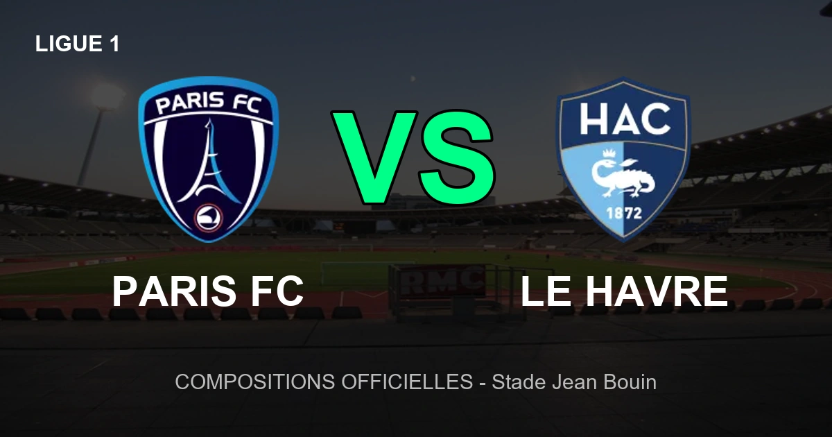 Compositions Officielles : Paris FC vs Le Havre