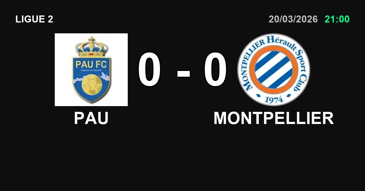 Résumé Match Nul entre PAU et Montpellier à Nouste Camp