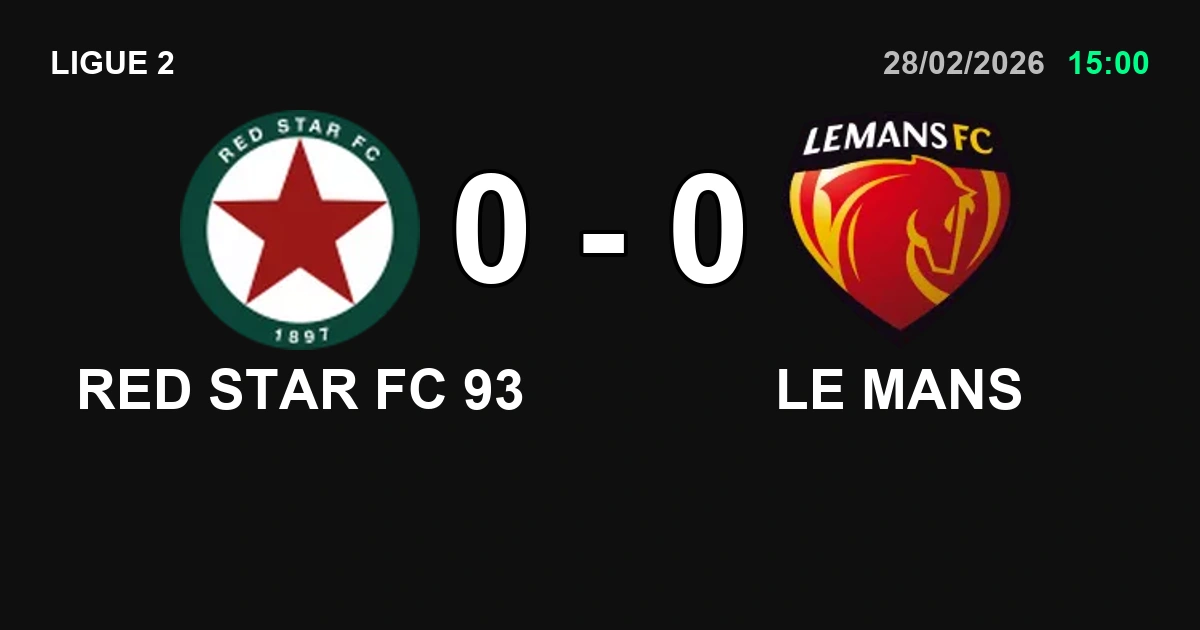 Résumé RED Star FC 93 et Le Mans s'opposent à égalité en match de Ligue 2